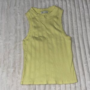 Zara Yellow Tank Top | Size Large